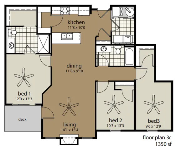 3 Bedroom Floor Plan | Providence Pointe | Johnston, Iowa