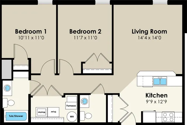 2309 Knapp 2bd Flat - Large
