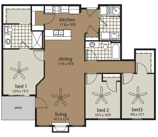 3 Bedroom Floor Plan | Providence Pointe | Johnston, Iowa