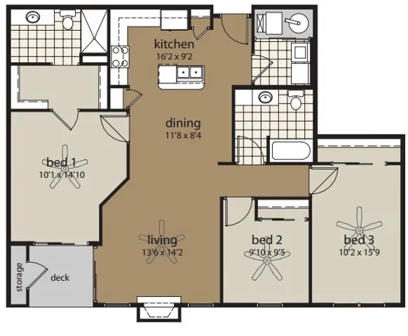 3 Bedroom Floor Plan | Providence Pointe | Johnston, Iowa