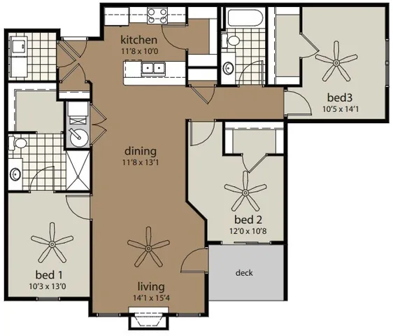 3 Bedroom Floor Plan | Providence Pointe | Johnston, Iowa