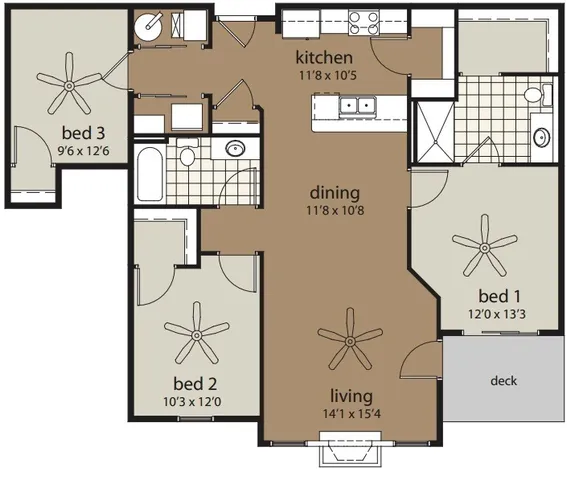 3 Bedroom Floor Plan | Providence Pointe | Johnston, Iowa