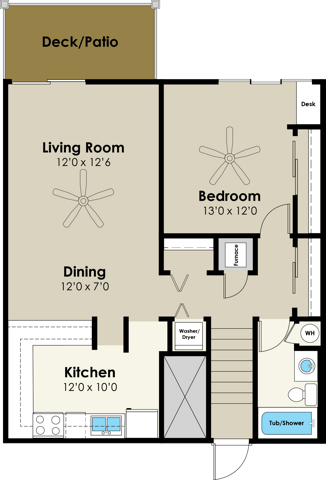 1BR 1BA