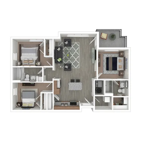 3 Bedroom Floor Plan | The Emory - Altoona | Altoona, Iowa