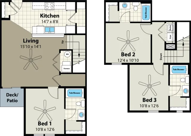 3 Bedroom Floor Plan | Prairie Pointe | Ankeny, Iowa