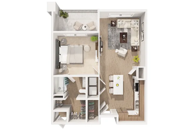 1 Bedroom Floor Plan | Attivo Trails Ankeny | Ankeny, Iowa