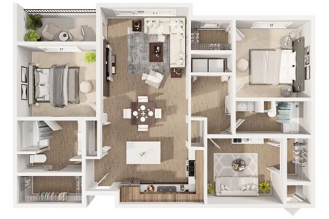 2 Bedroom Floor Plan | Attivo Trails Ankeny | Ankeny, Iowa