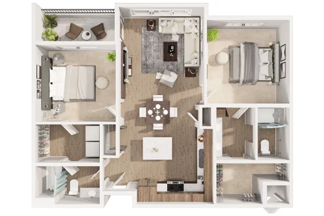 2 Bedroom Floor Plan | Attivo Trails Ankeny | Ankeny, Iowa