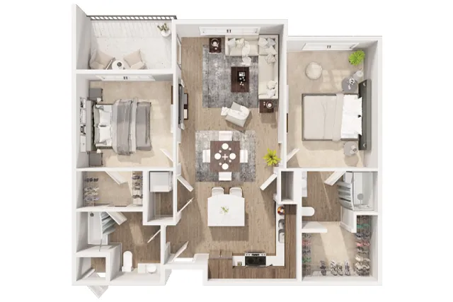 2 Bedroom Floor Plan | Attivo Trails Ankeny | Ankeny, Iowa