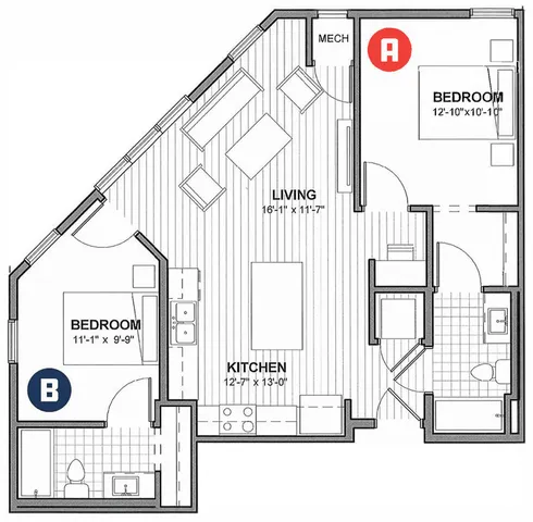 Indigo 2X2 Floor Plan