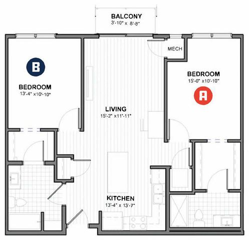Sapphire 2X2 Floor Plan