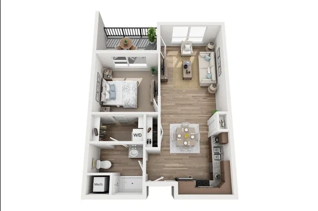 1 Bedroom Floor Plan | Attivo Trails Waukee | Waukee, Iowa