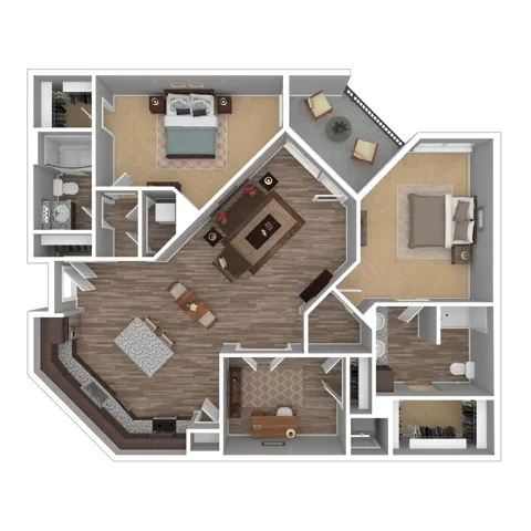2 Bedroom Floor Plan | Attivo Trails Waukee | Waukee, Iowa