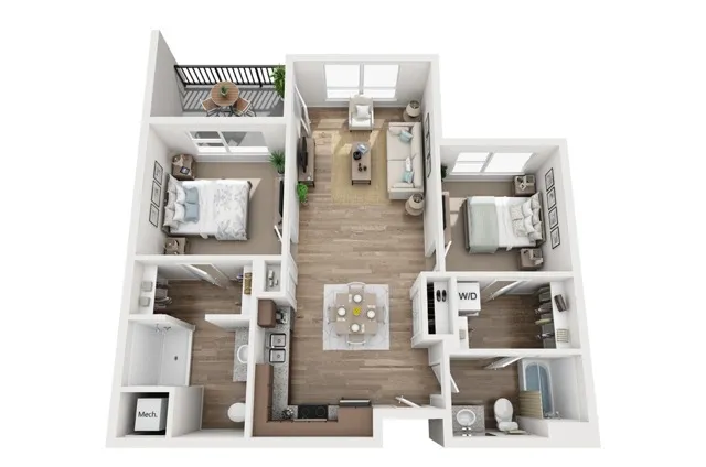 2 Bedroom Floor Plan | Attivo Trails Waukee | Waukee, Iowa