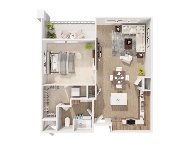 1 Bedroom Floor Plan | Attivo Trail Ankeny | Ankeny, Iowa