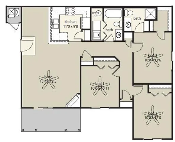 3Bdrm - 3300 Bldg