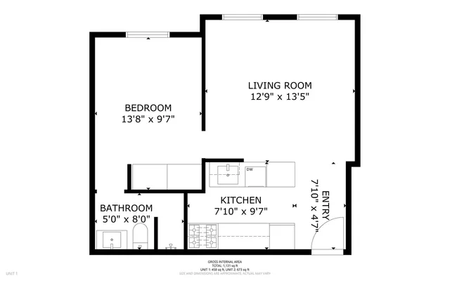 1 Bedroom 1 Bathroom