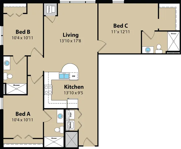 3 Bedroom 3 Bathroom