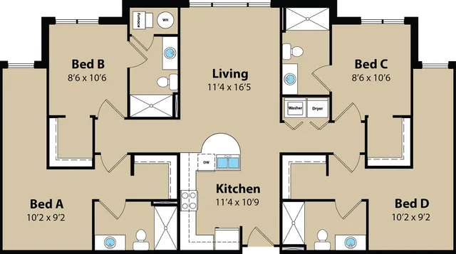 4 Bedroom 4 Bathroom
