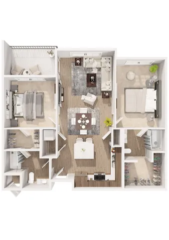2 Bedroom Floor Plan | Attivo Trails Ankeny | Ankeny, Iowa