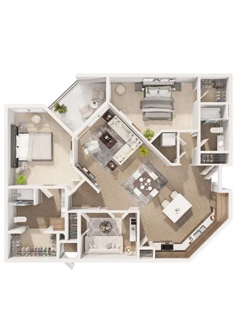2 Bedroom Floor Plan | Attivo Trails Ankeny | Ankeny, Iowa
