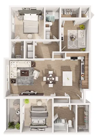 2 Bedroom Floor Plan | Attivo Trails Ankeny | Ankeny, Iowa