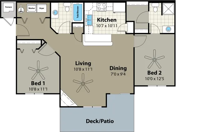 2 Bedroom (1006 Sq Ft)