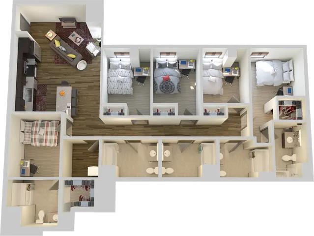 5 BEDROOM/5 BATHROOM FLOOR PLAN