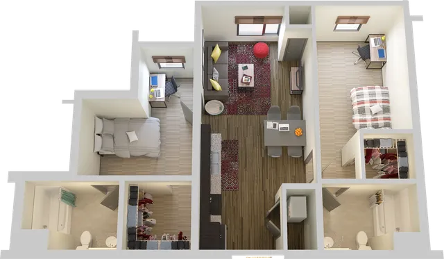 2 Bedroom Double 2E