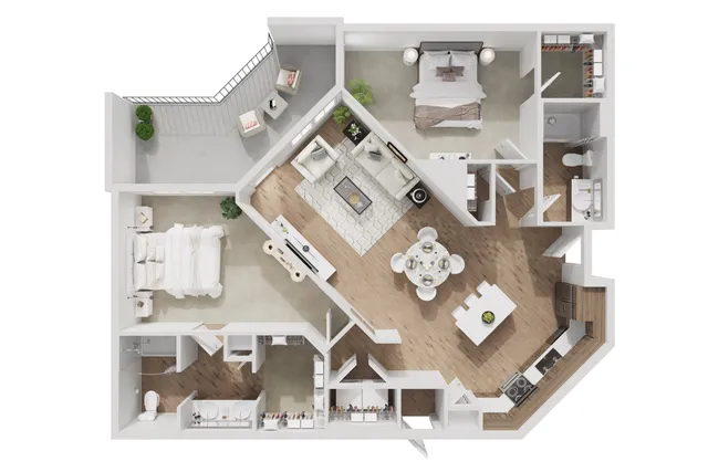 2 Bedroom Floor Plan | Attivo Trail Ankeny | Ankeny, Iowa
