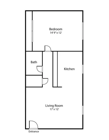 floorplan for 1 bedroom at Magnolia\'s Corner