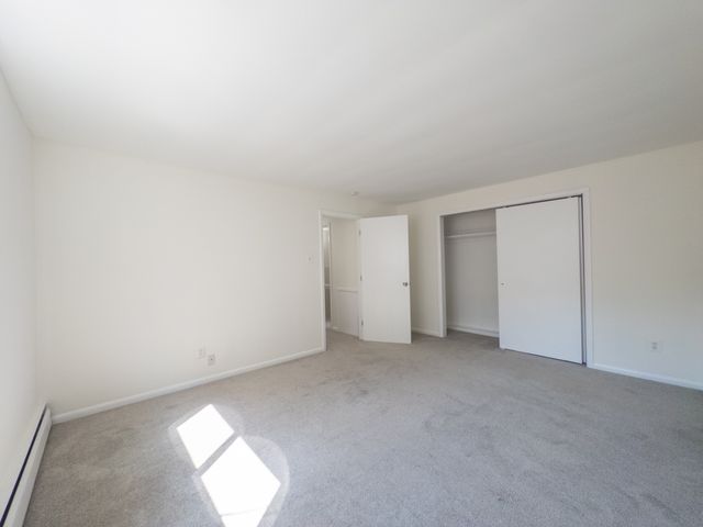 carpeted bedroom with closet