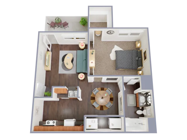 1 Bedroom Floorp