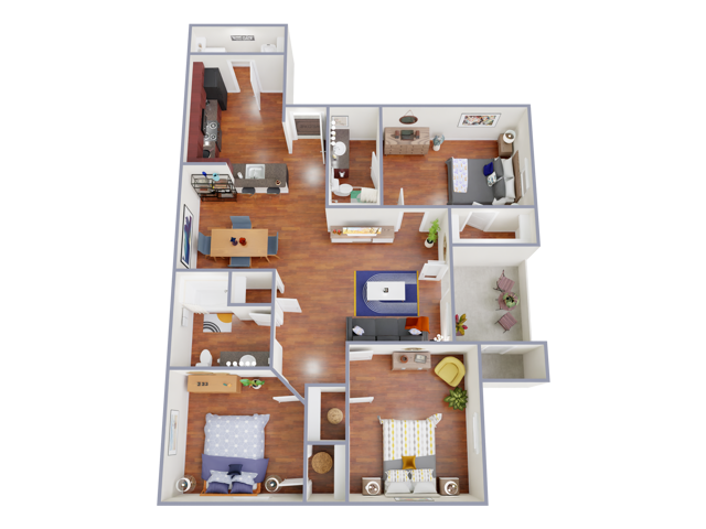 C180 Floorplan: 3 Bedroom, 2 Bathroom