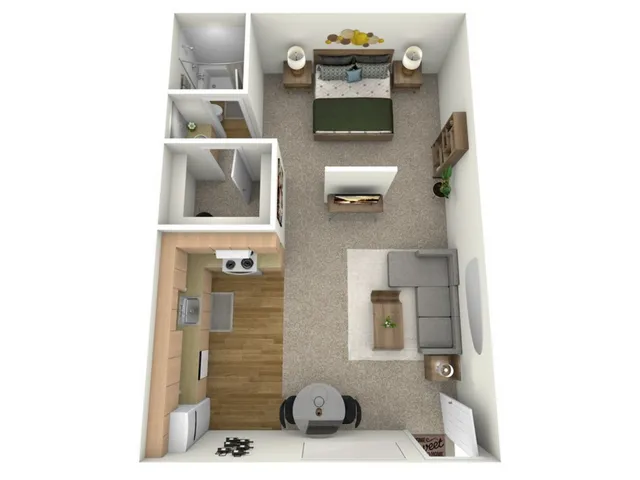 SU Floorplan: Studio Apartment - 0 Bed, 1 Bath