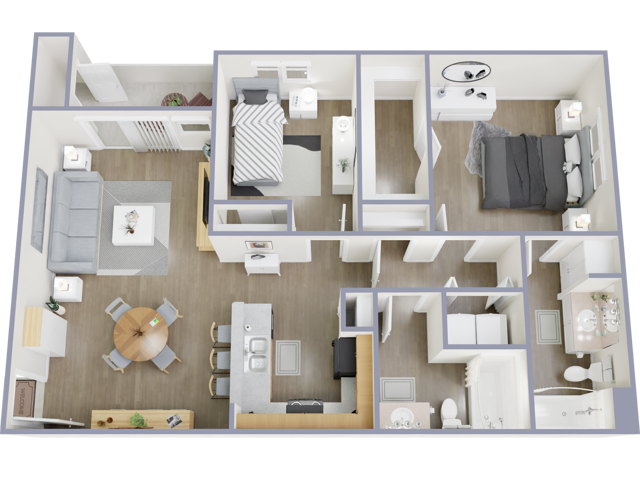 2 Bedroom, 2 Bathroom