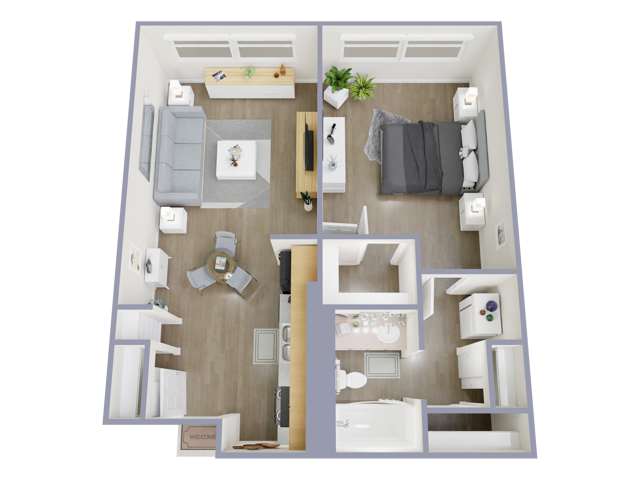1 Bedroom, 1 Bathroom