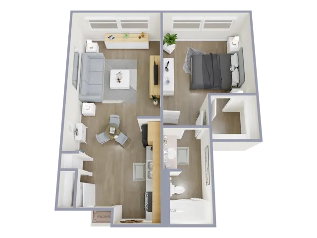 1 Bedroom, 1 Bathroom