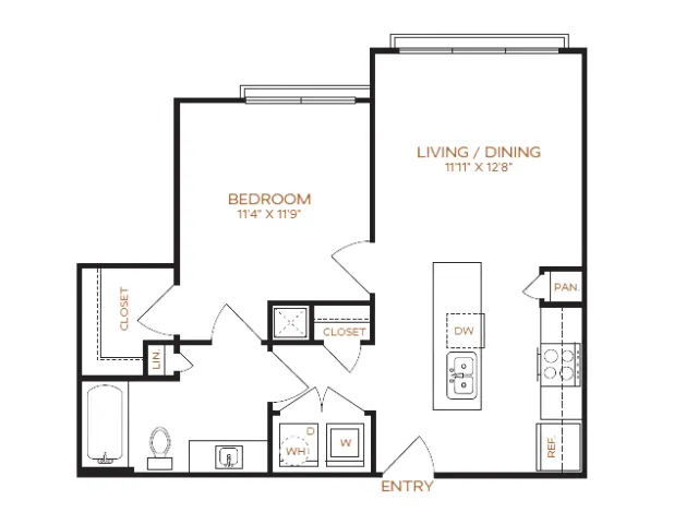 1 Bedroom | 1 Bathroom | 639 Sq. Ft. | Income Restricted