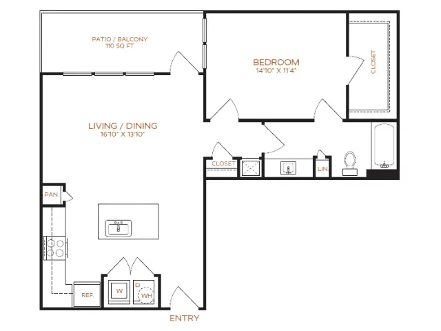 1 Bedroom | 1 Bathroom | 806 Sq. Ft. | Income Restricted