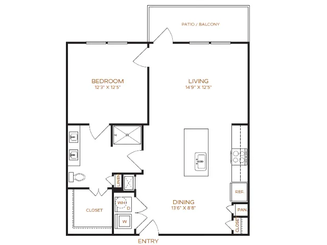 1 Bedroom | 1 Bathroom | 826 Sq. Ft. | Income Restricted