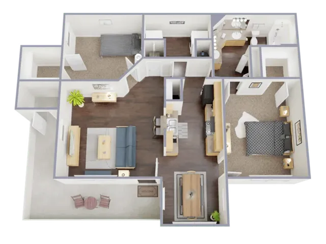 2 Bedroom, 2 Bathroom