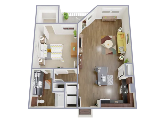 1 Bedroom, 1 Bathroom
