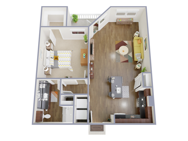 1 Bedroom, 1 Bathroom