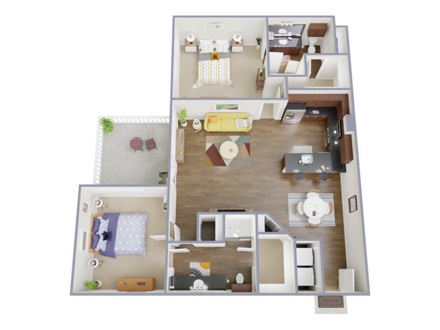 2 Bedroom, 2 Bathroom