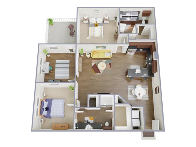 2 Bedroom, 2 Bathroom
