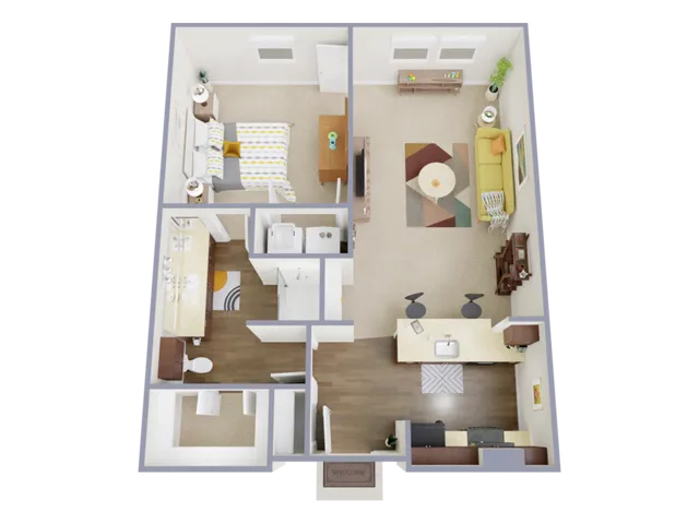 1 Bedroom, 1 Bathroom
