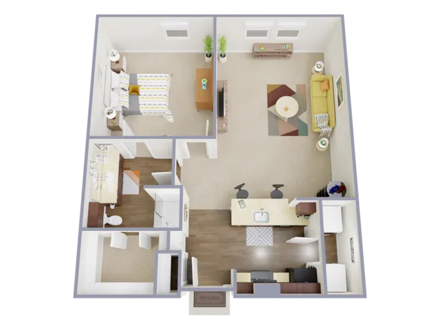 1 Bedroom, 1 Bathroom