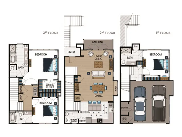 C3TH Floorplan: 3 Bedrooms, 3.5 Bathrooms