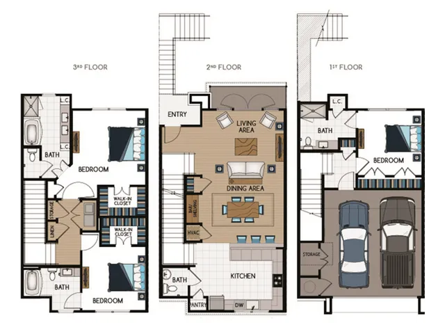 C4 Floorplan: 3 Bedrooms, 3.5 Bathrooms